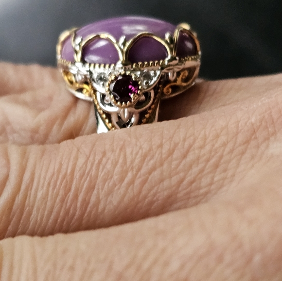 Genuine Sugilite and Rubellite Tourmaline Gems En Vogue 💍 Size 6! - Picture 8 of 9